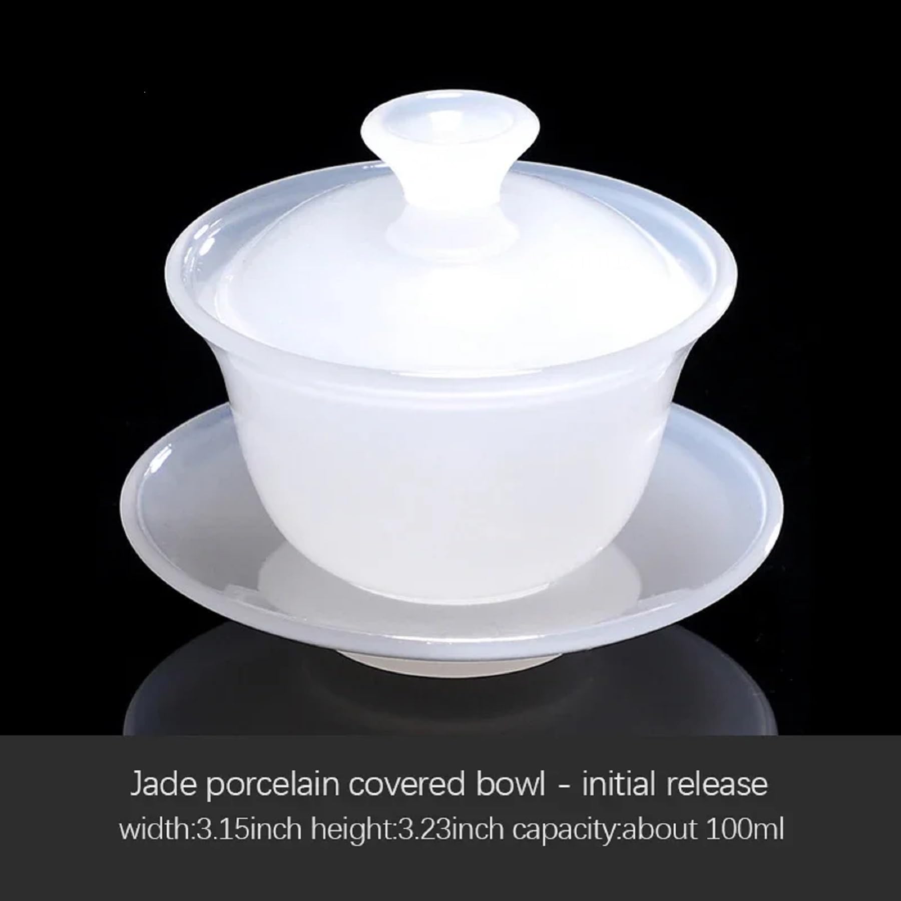 Juego de tazas de té chino de porcelana Jade Blanco – Juego Kung Fu en cerámica esmaltada, juego de degustación personalizable perfecto para regalo elegante y decoración del hogar (juego de té)
