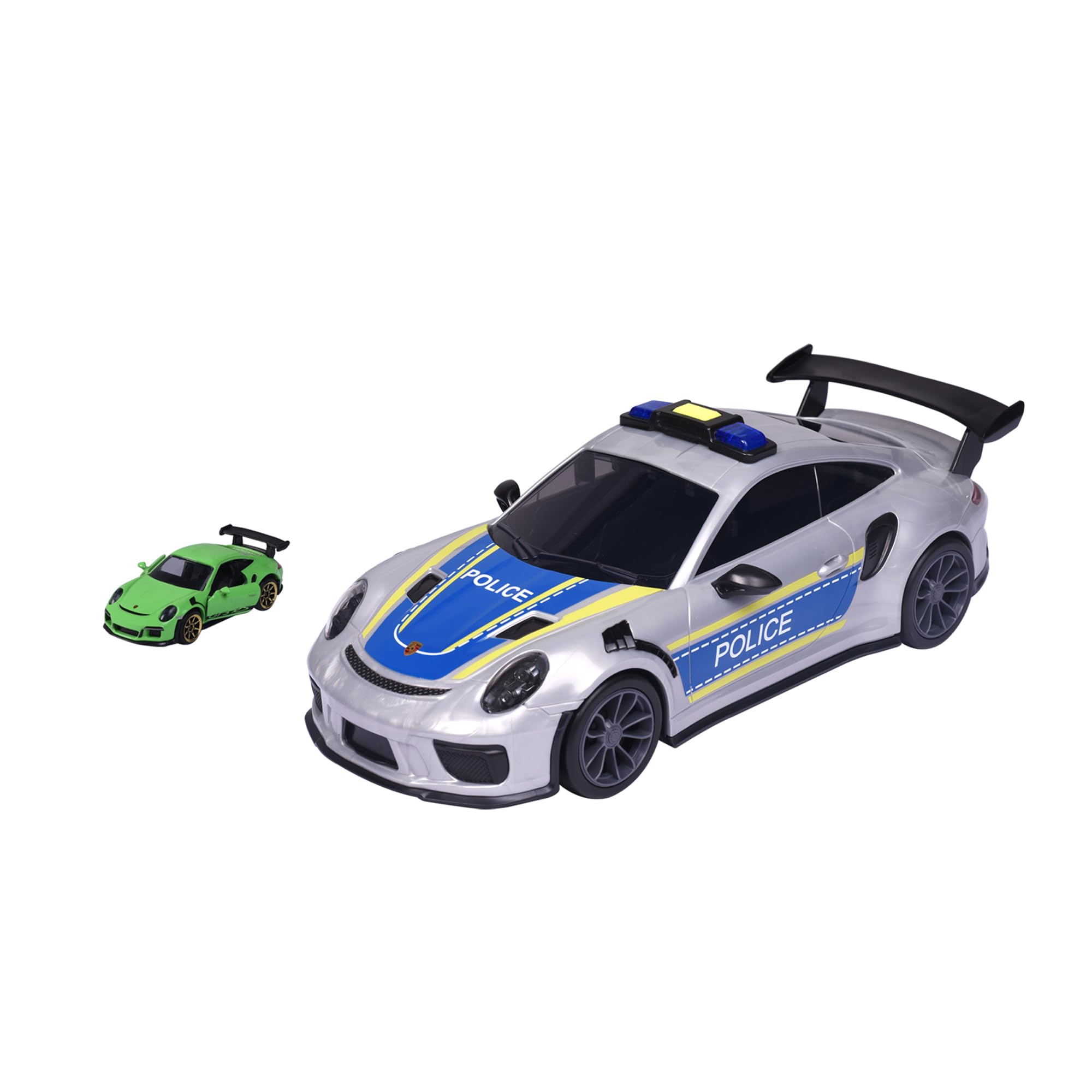 Majorette - Coche de policía Porsche 911 GT3 RS - Coche de juguete (35 cm), Con Espacio para 11 Coches más, Coche de policía con luz sonido,A partir de 3 años (212058199038)