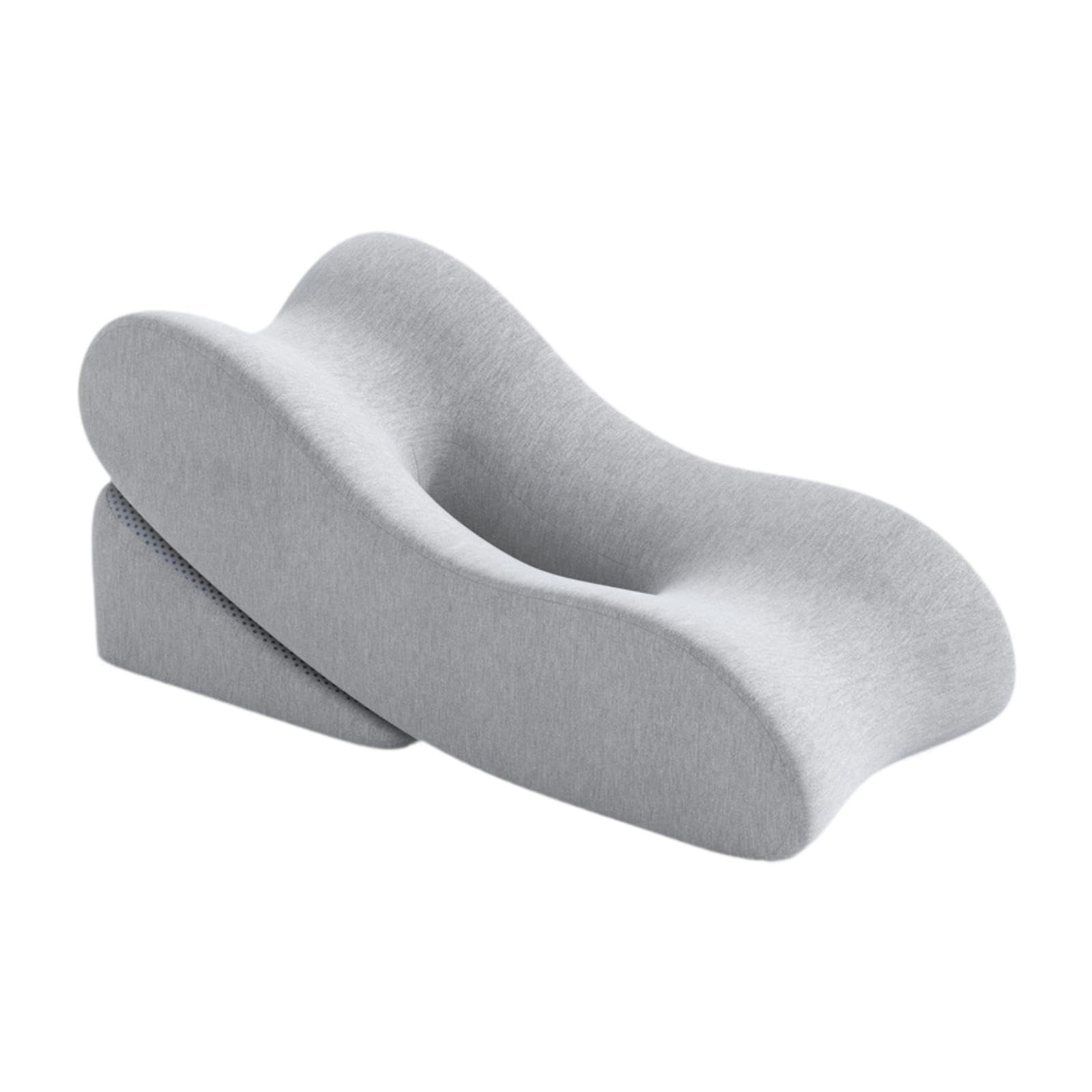 Almohada para Piernas de Espuma Viscoelástica, Cojín de Elevado para Descansar Los Tobillos, Almohada Suave Tipo Sudadera, Ideal para La Cama, Gris Claro, tal como se describe