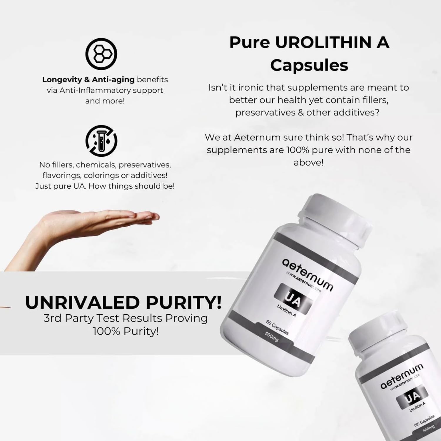 Aeternum Urolithin A - 60 Capsules - 1,000mg