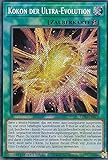 LDS1-DE073 - Kokon der Ultra - Evolution - Secret Rare - Yugioh - Deutsch - Limitierte Auflage im Set mit Ultra Pro Toploader und Ultra Pro Schutzhülle (Klarsicht)