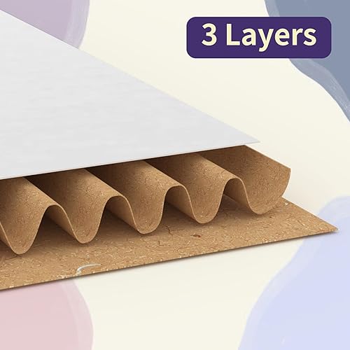 Miniatura 7 de Paquete de 20 contenedores de almacenamiento de cartón con 4 tamaños diferentes de cajas abiertas corrugadas, contenedores organizadores de estantes