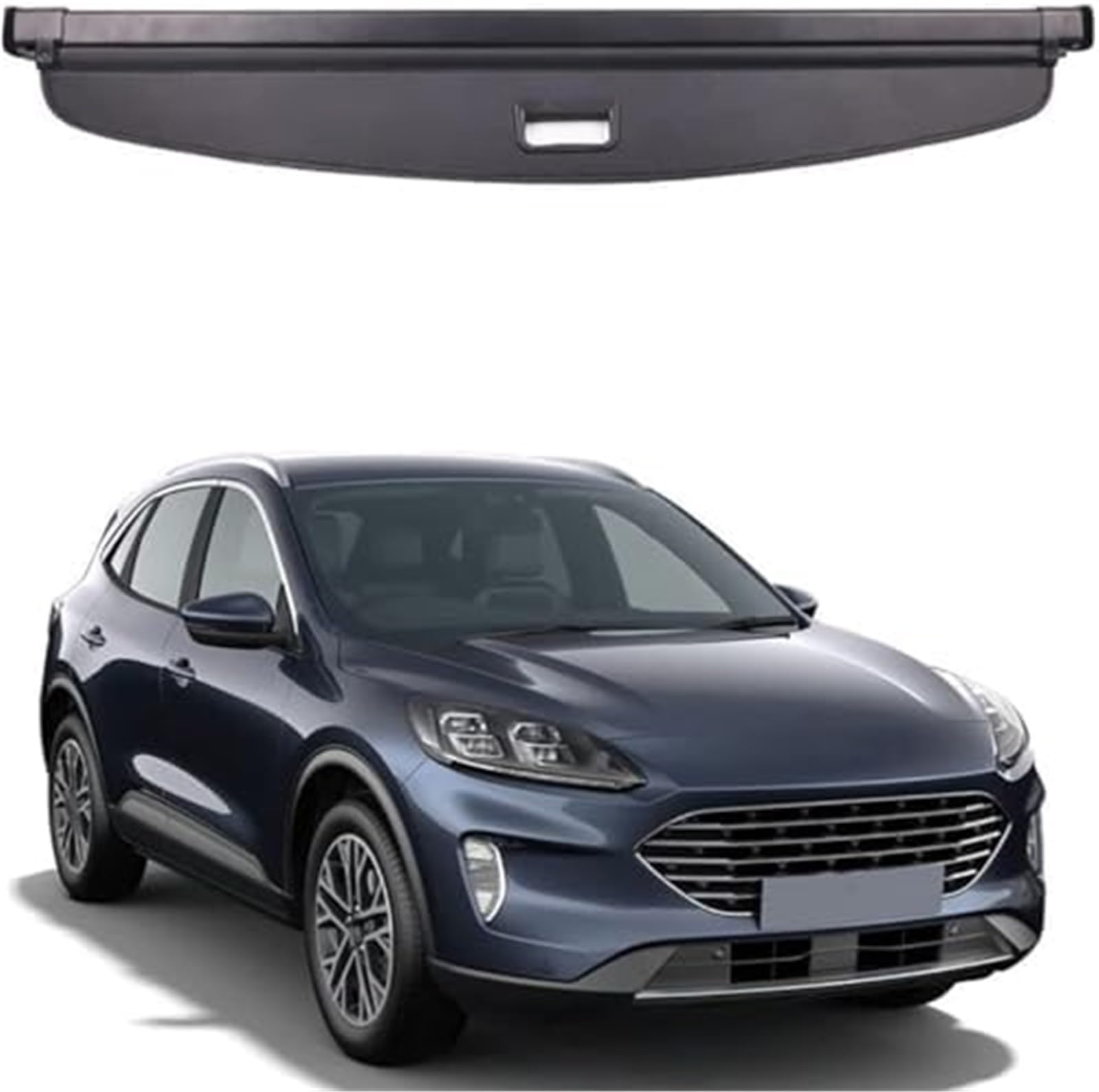 fhjwqronte Cargo Area Storage Rack Car Retractable Rear Trunk Parcel Shelf, for Ford, for Escape, for Kuga 2020-2023 Luggage Shade Shield Cargo Security Cover