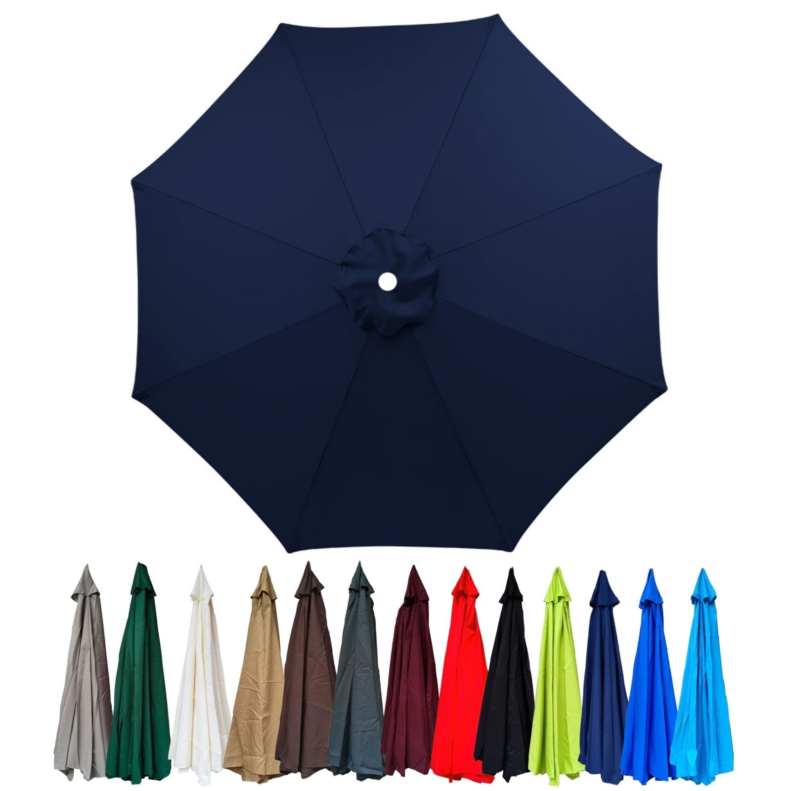 2m-3m Replacement Parasol Canopy, Umbrella Replacement Fabric, Garden Umbrella Replacement Cover, Outdoor Replacement Fabric, 6/8 Arms, replacement parasol fabric cover for Garden Umbrella
