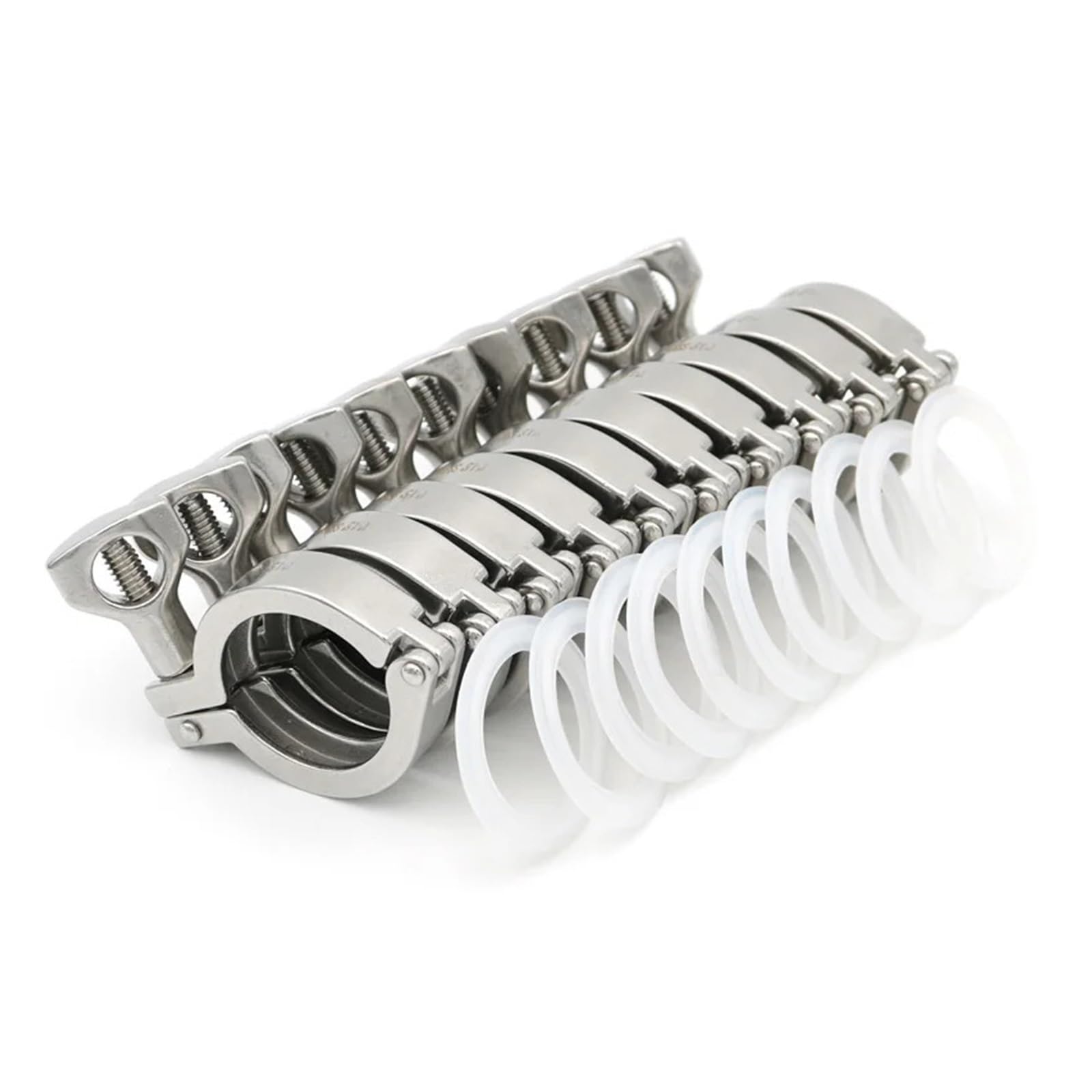 Ferrule en Acier Inoxydable 304 de 2" avec bride de 64mm pour raccordement sanitaire durable