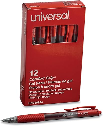 Miniatura 2 de Universal - UNV39914 39914 - Bolígrafo de gel retráctil (tinta roja), color rojo