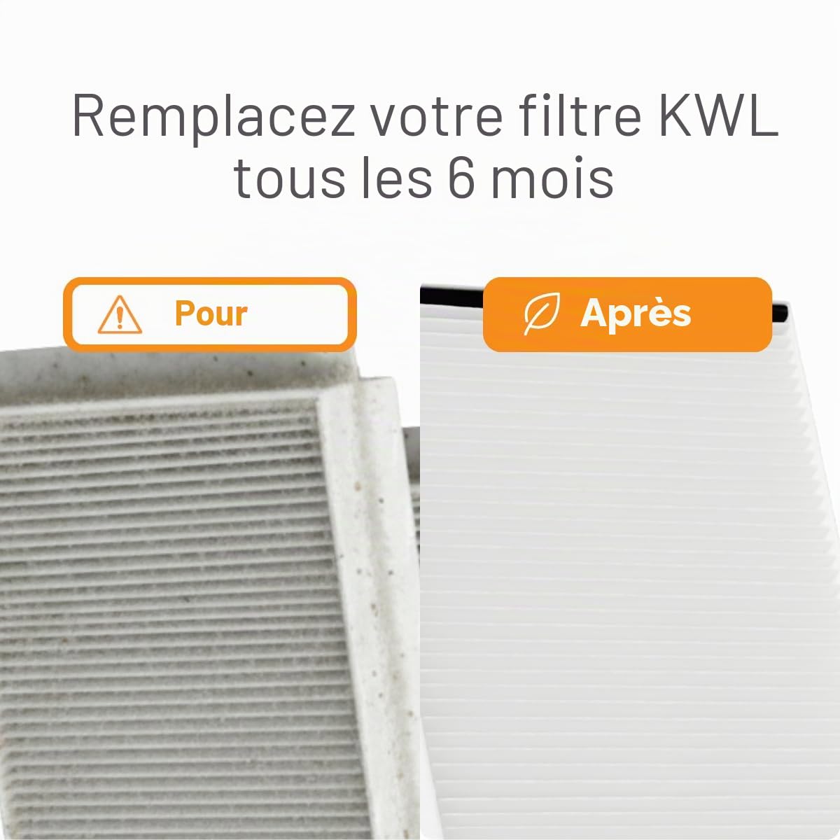 KWL Filtre à air pour Zehnder ComfoAir Q 350/450/600
