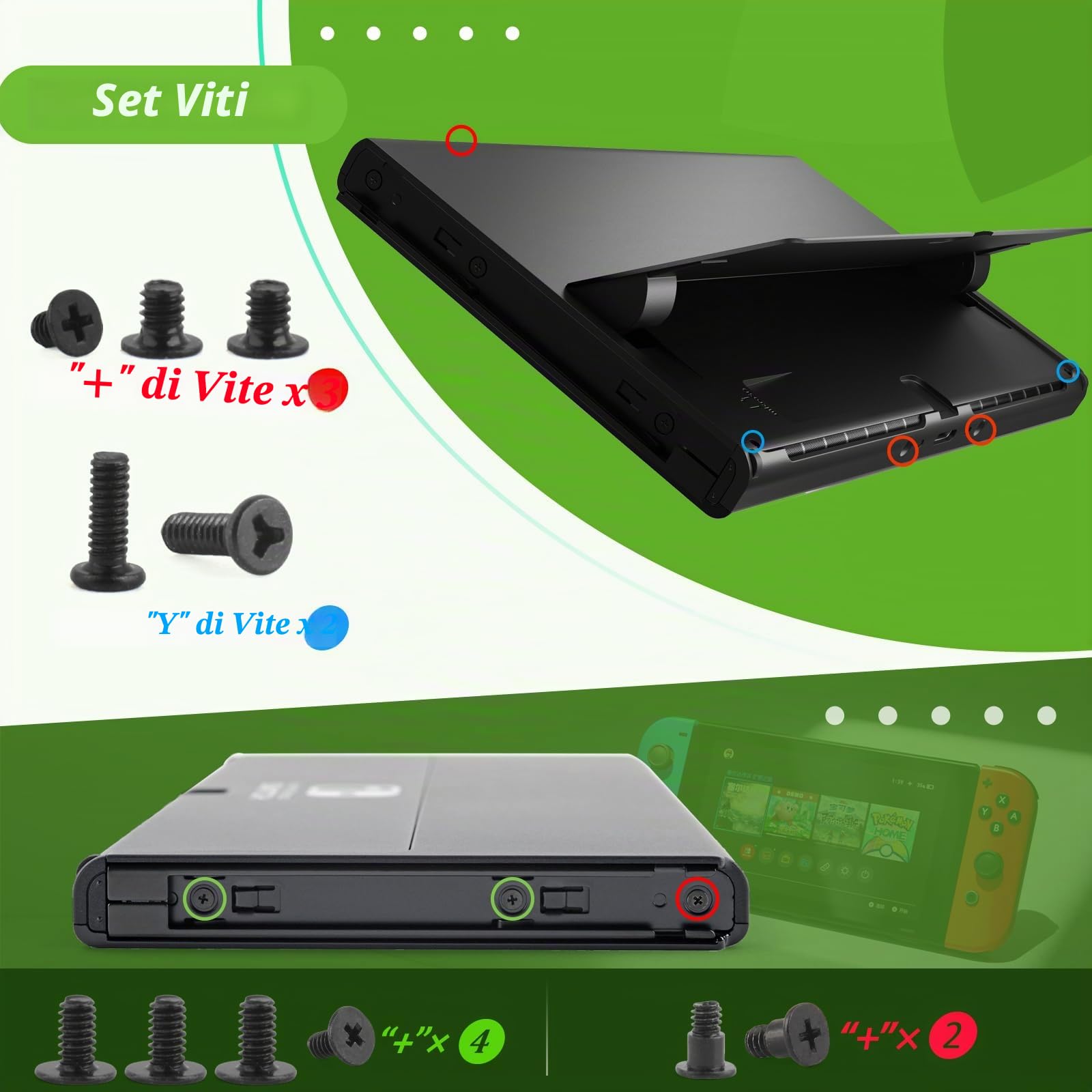 RongZy 2 PCS Destra e Slitta Guida di Scorrimento per Nintendo Switch OLED L/R Slider di Ricambio con Cavo Flessibile per Nintendo Switch OLED Barra di Scorrimento con Strumenti XX