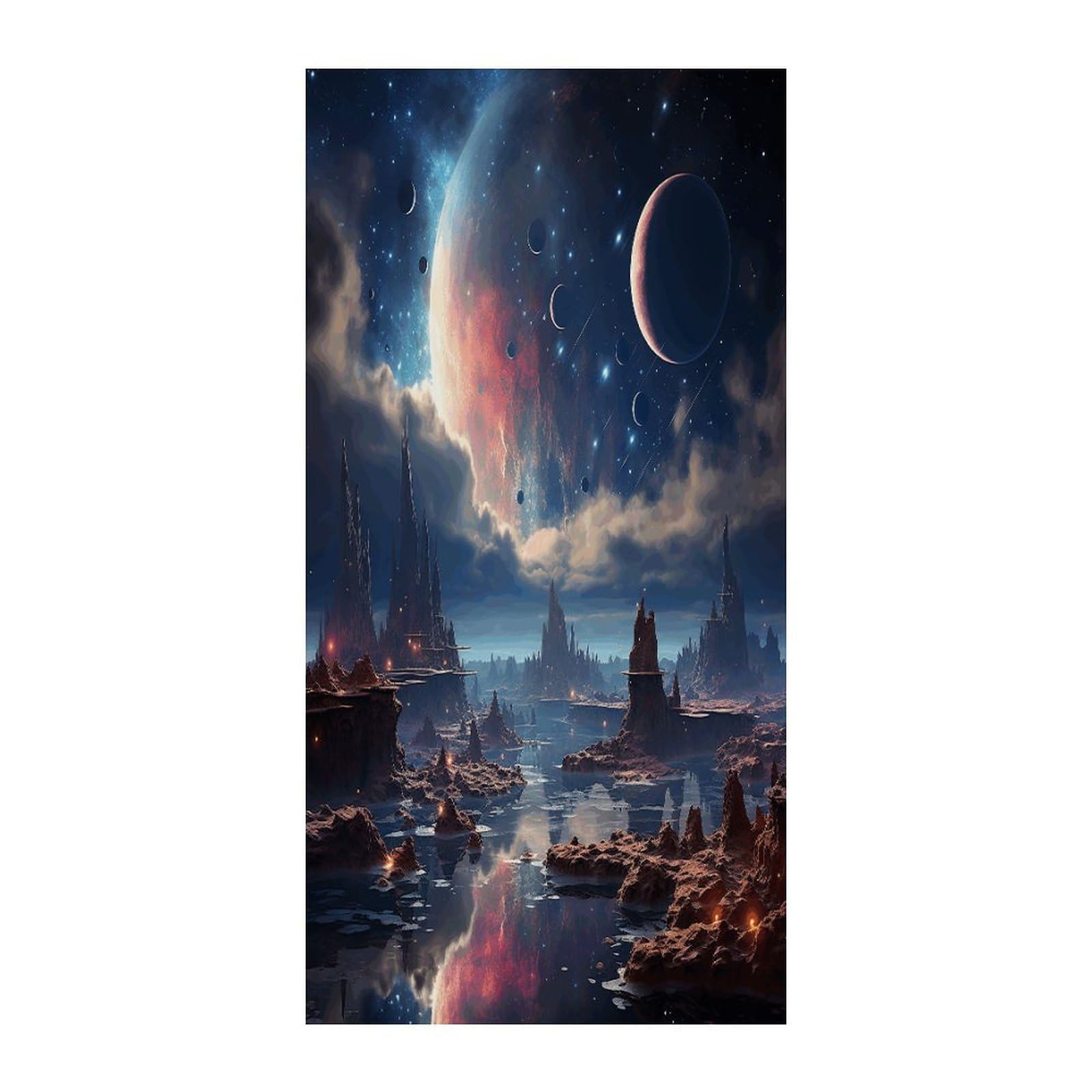 Fekiloot Style Galaxy Door Curtain Room Divider Curtains