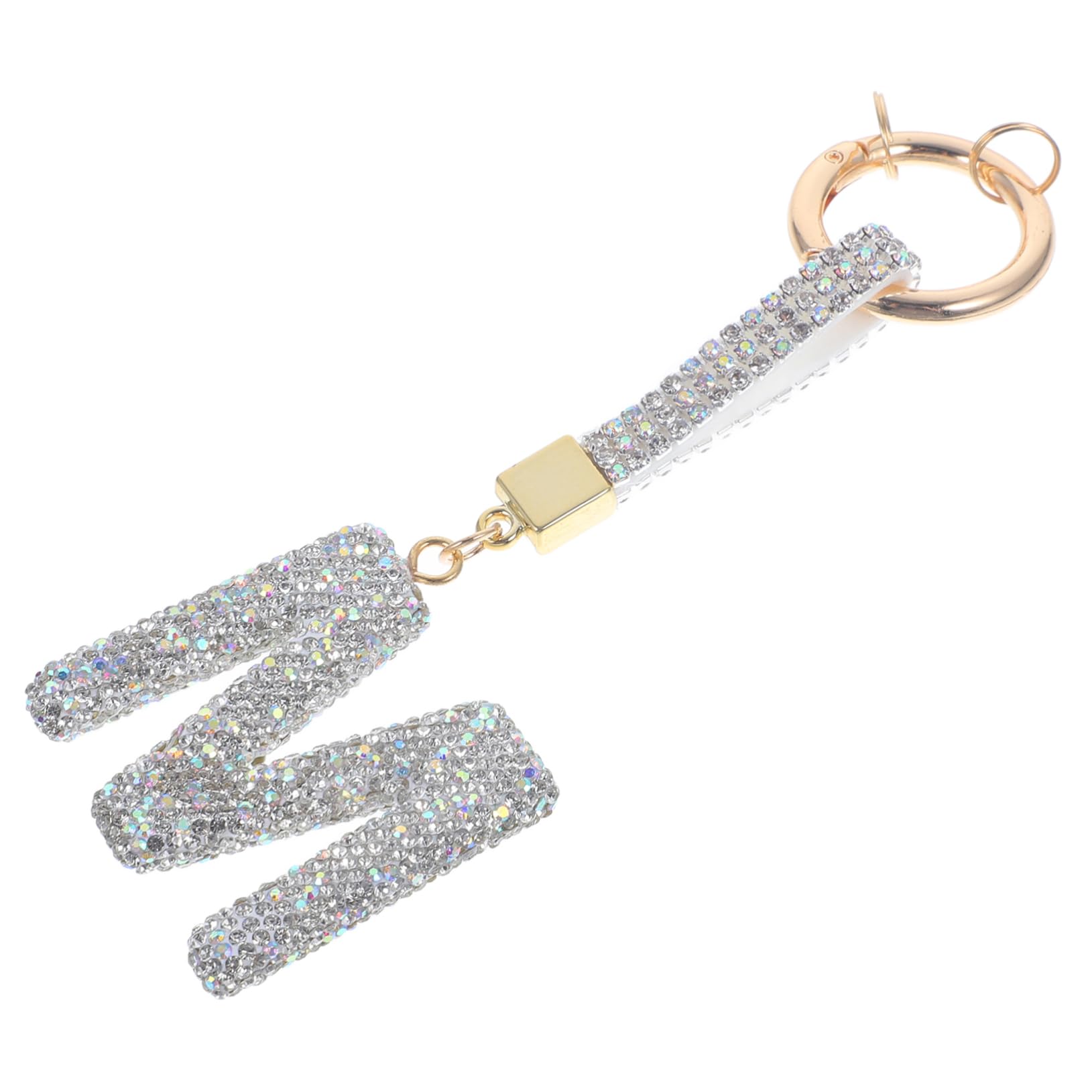 VALICLUD 5stücke Rhinestone Buchstaben Schlüsselanhänger Alphabet Schlüsselring Für Frauen Dekorativer Schlüsselbund Stylisches Taschenzubehör Leicht Und Tragbar Glänzendes Design