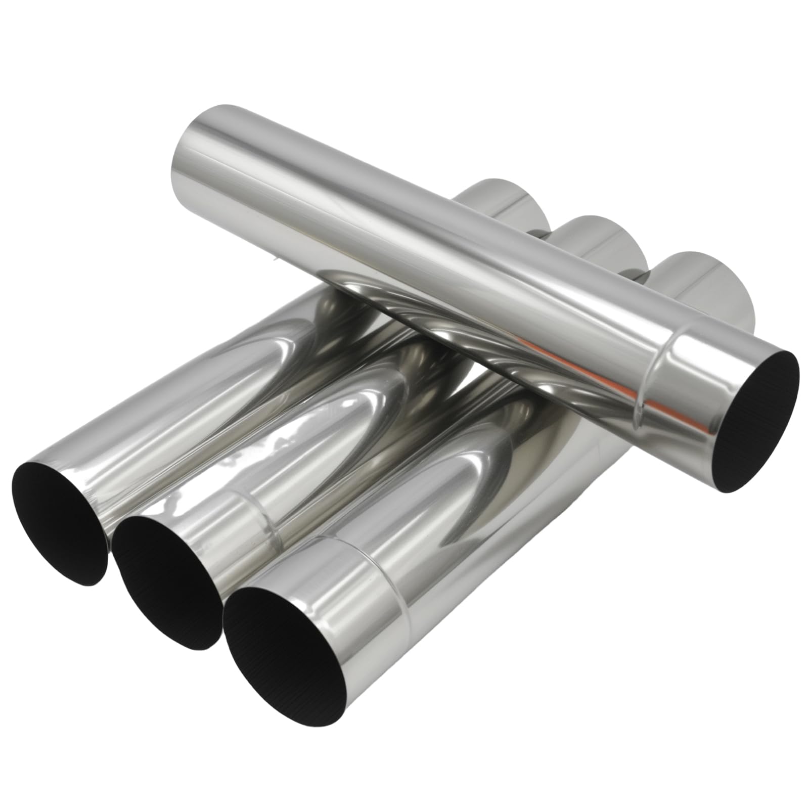 4 camini in acciaio inox, diametro 6 cm, lunghezza 32 cm, tubo resistente alla temperatura, adatto per stufe da campeggio e tubi di scarico per camper