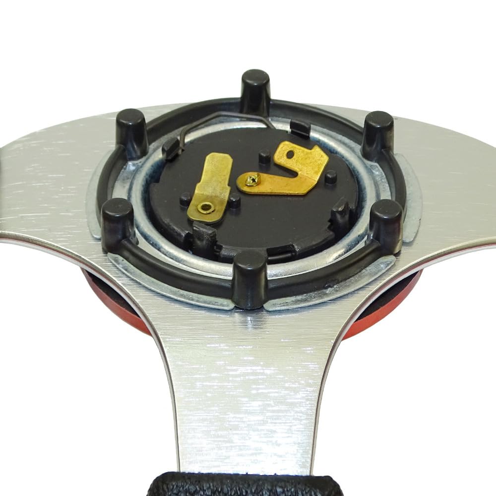 Volante da Corsa Universale,Volante Sportivo Universale 13 "320mm Sport for auto con bottoni a corno in fibra di carbonio(Black)