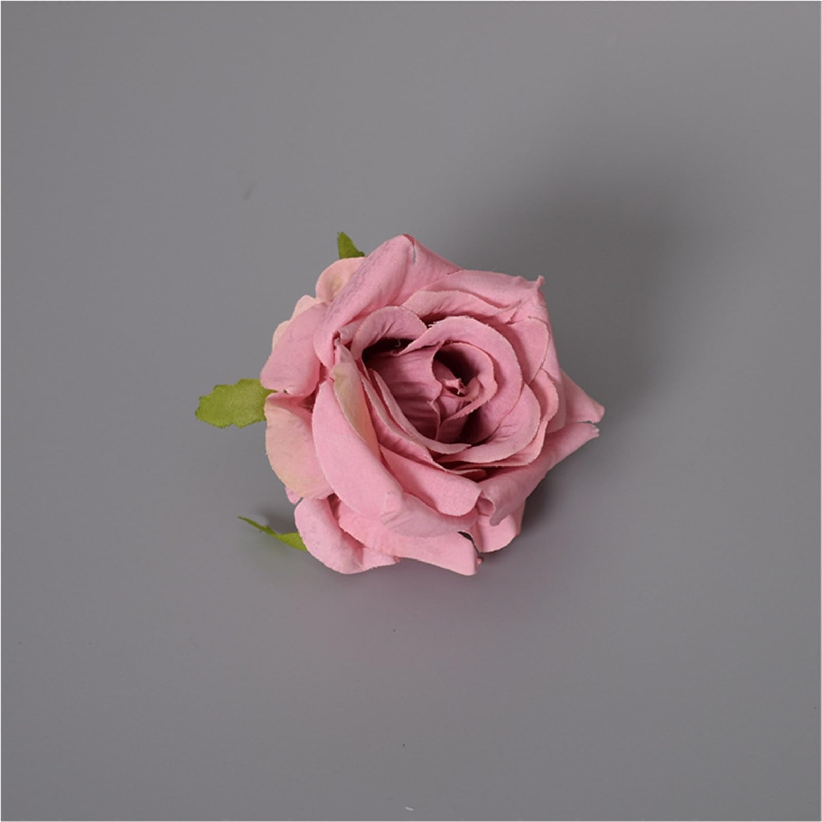 Wedding simulation roll corner rose artificial flowers 1Pcs(RosePink)