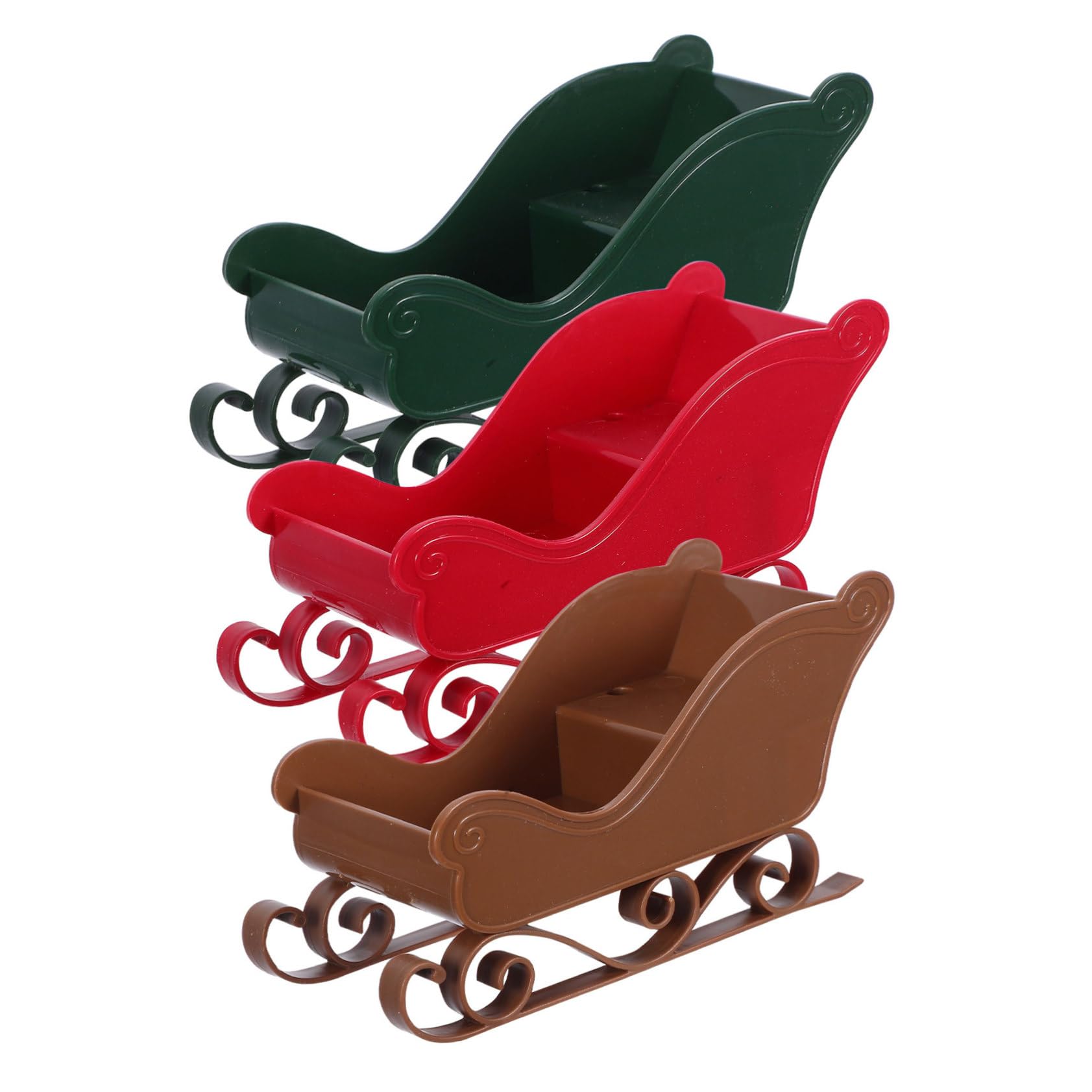 Cabilock 3piezas Decoración de Trineo Navideño para Mesa Mini Trineos de Adornos de Escritorio para Navidad para Decoración de Ventana y Mesa