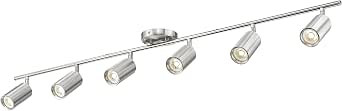 FEMILA 3000K LED Track Lighting, 53-inch Modern Track Lighting Kit with Bulbs, Brushed Nickel Finish, GU10 Base