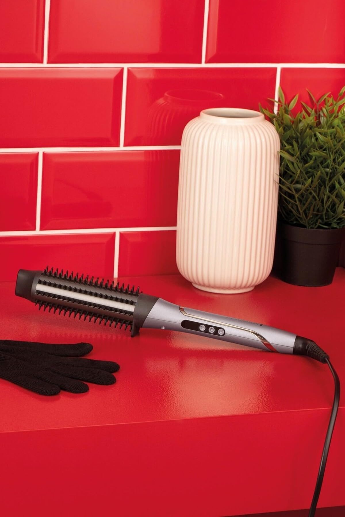 Remington Szczotka termiczna [podgrzewana beczka 38 mm, Intelligent StyleAdapt™ dostosowuje ciepło do włosów] PROluxe You (ceramika i diament, 160 do 210 °C, objętość i podnoszenie korzeni) CB9800
