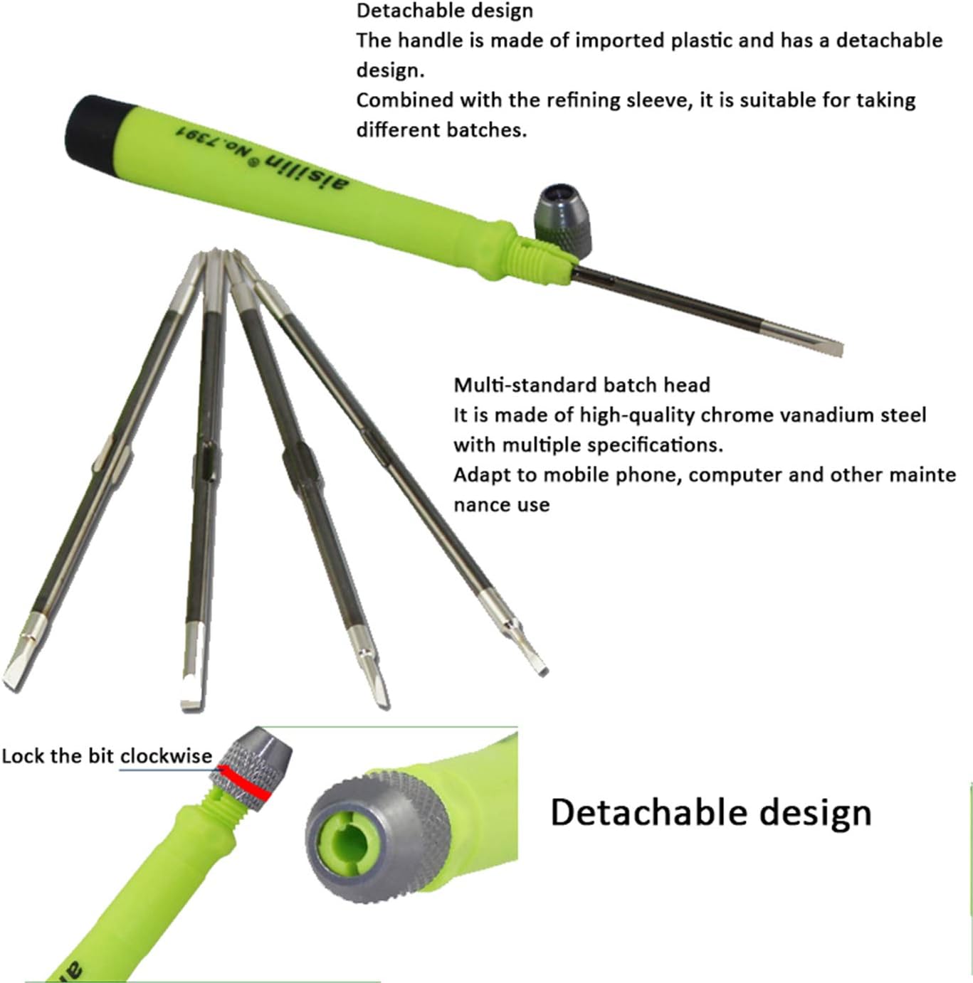 Mini Precision Screwdriver Set,5-in-1 Hands Tools for computer, mobile phone, camera, glasses, watches