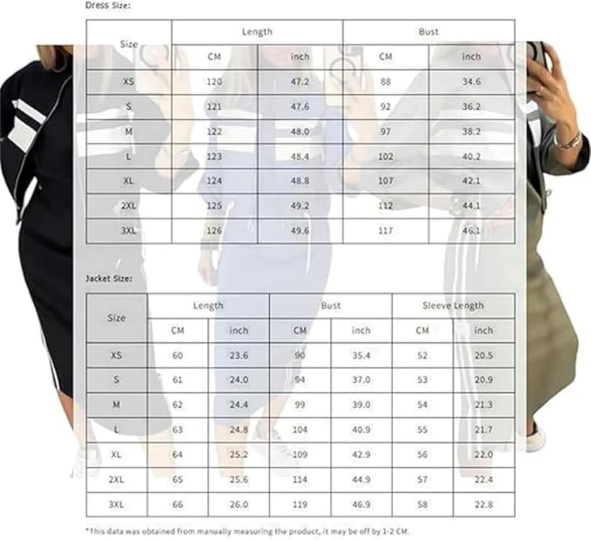 2026 Damen Stehkragen Jacke & Kleid Set Quadratischer Ausschnitt Ärmellos Bodycon Midikleid und Bomberjacken Set