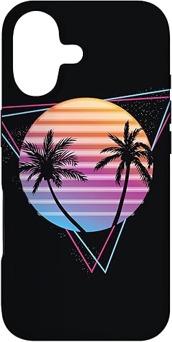 Miniatura 32 de Palm Sunset 80s Vibe Retrowave Synthwave Aesthetics - Carcasa para iPhone 16