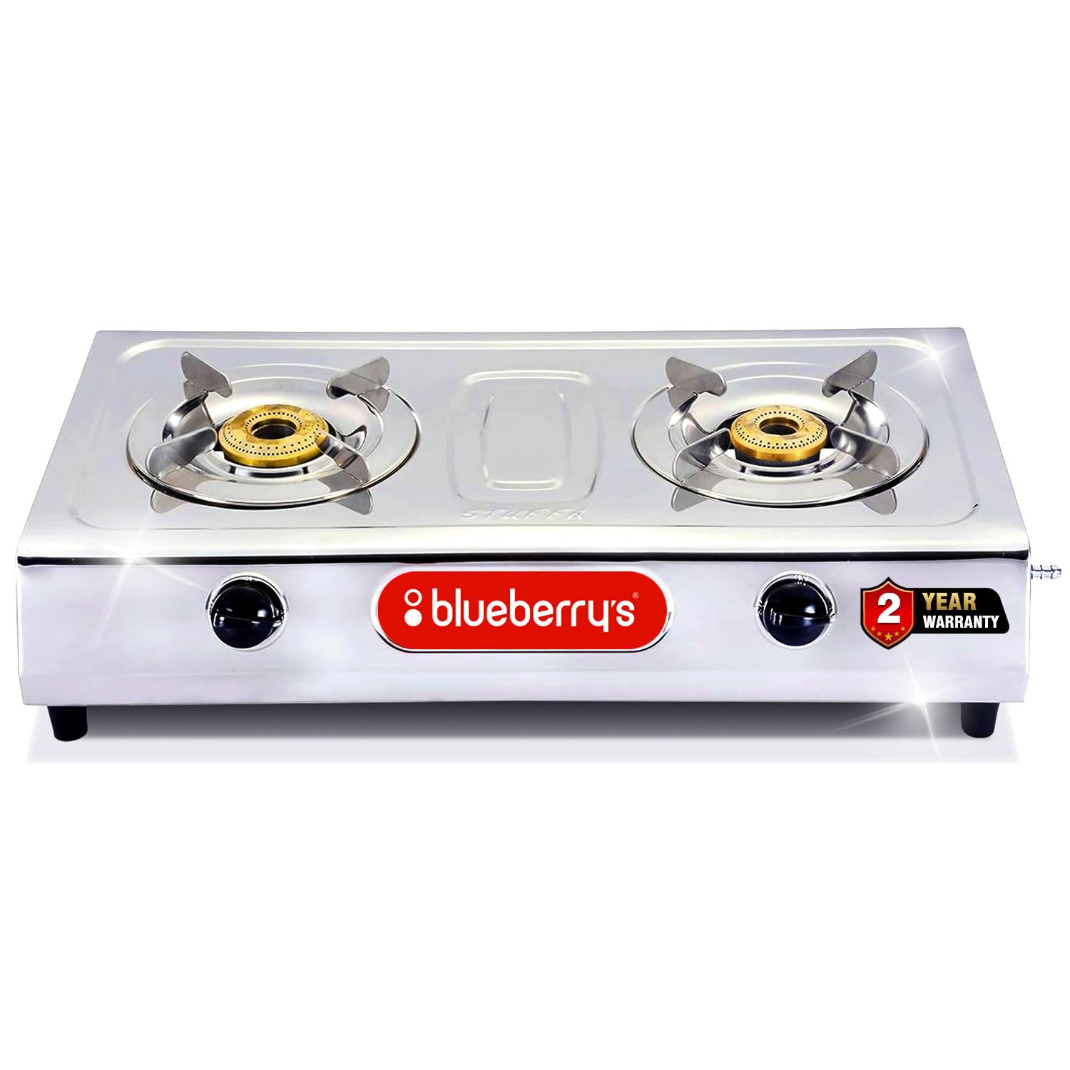 Blueberry's BLAZE 2 Burner Stainless Steel LPG Gas Stove ISI Certified [IS-4246] & Quality Brass Burner with Good Fuel Efficiency,Made in India-image-0