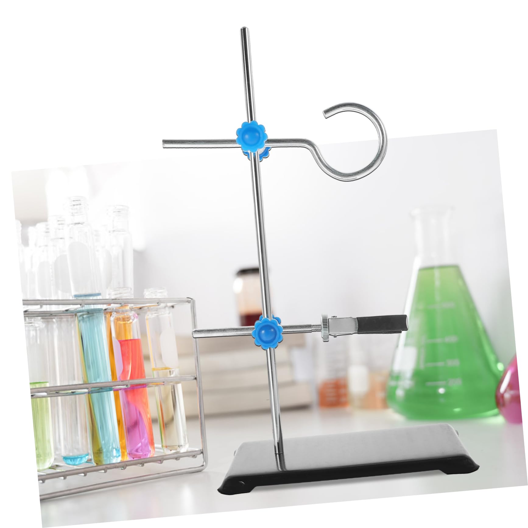 Support de Laboratoire Portable en Fer Plusieurs styles Facile à Monter et Démonter 30cm, Plateforme de Support Plusieurs styles pour Matériel Chimie Laboratoire