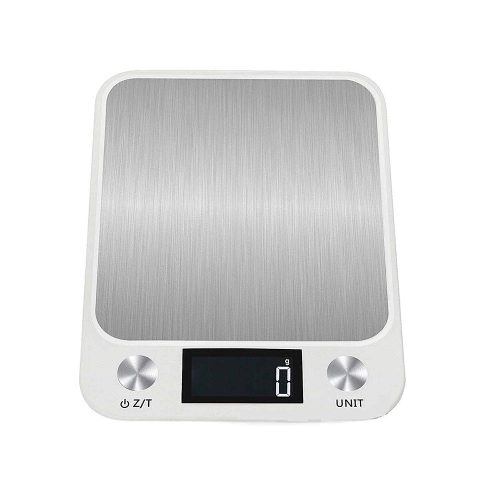 HPTHLY 1PC Stainless Steel Kitchen Scale 5kg 10kg 15Kg Weighing Food Coffee Balance Electronic Digital Scales for Cooking Baking (White-5Kg)