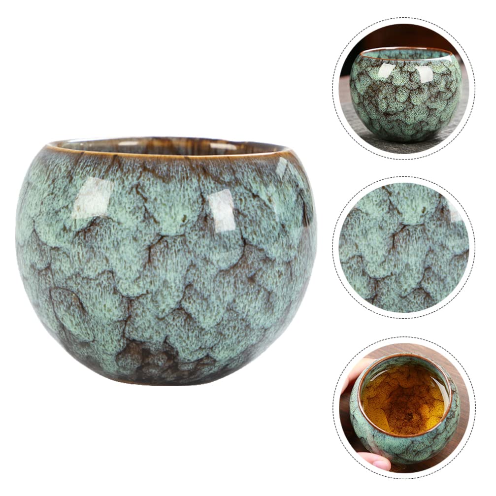 HEMOTON Tasse à Thé en Céramique Kung Fu Tasse de Thé à Café Chinois Poterie Tasses de Thé en Porcelaine Tasse de Thé Asiatique Tasse Japonaise Green