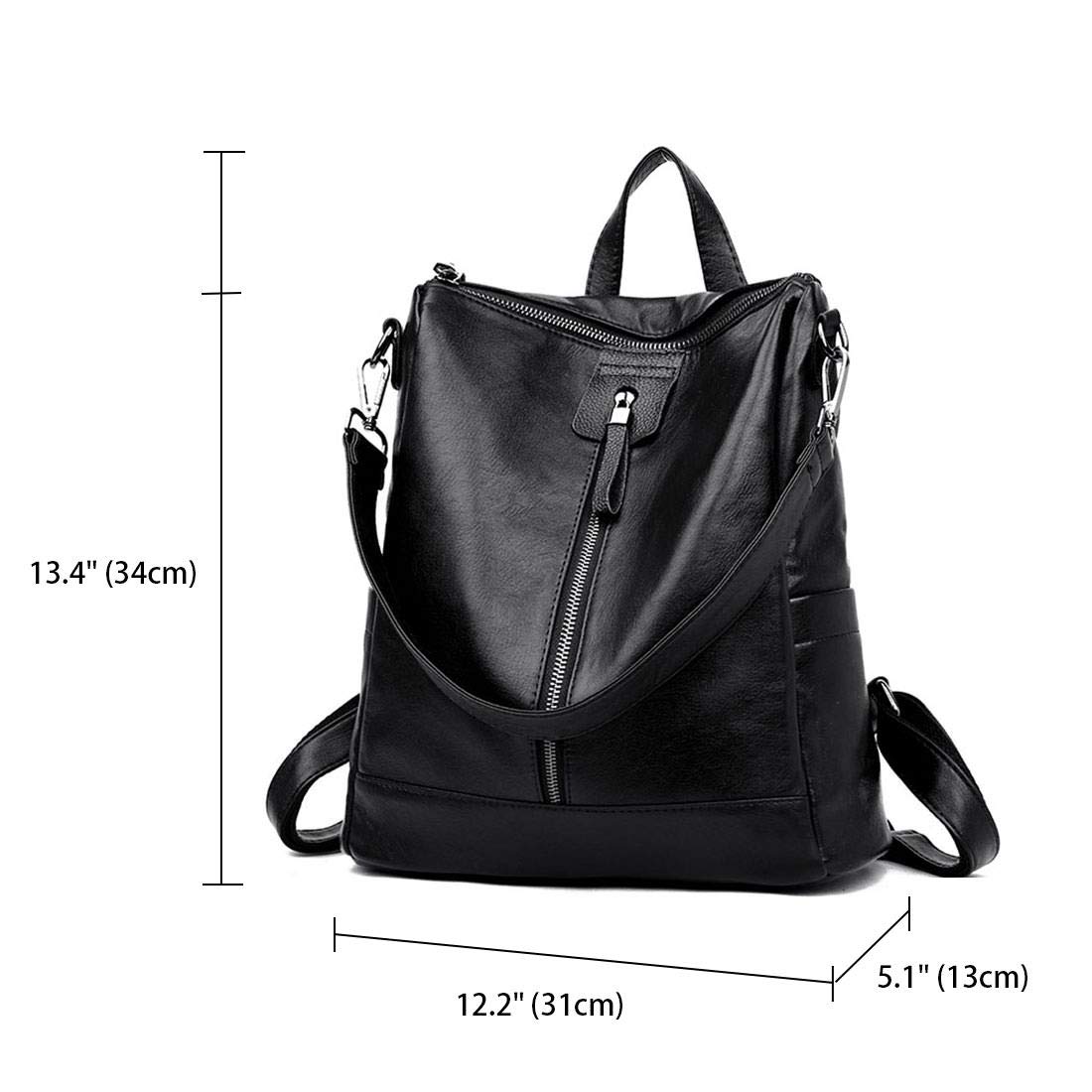 DEERWORD Donna Borse a Zaino Borsa a Zainetto Elegante Tracolla Zaini Firmate Marca Zainetti Antifurto PU pelle 5255 1 pz