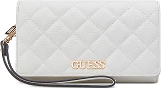 Guess Cream Textured Zipper Wester Phone Organizer Zip Around Wallet Price In India