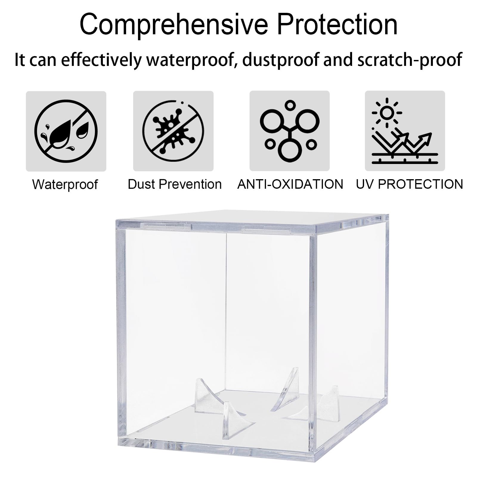 Tobefore 3.15-Inch 6-Pack Baseball Display Case-Collector display case transparent acrylic,stackable design - Image 4