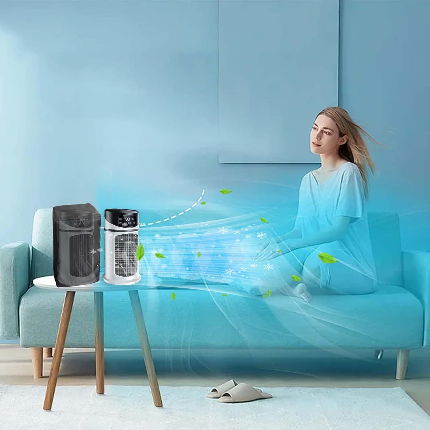 Portable ?????? Conditioner Fan, 3in1 Mini Desktop ?????????????? Fans, Conditioners, Eaporatie Cooler Cool Mist Humidifier with Smart Timing for Home Office To Daily Deals