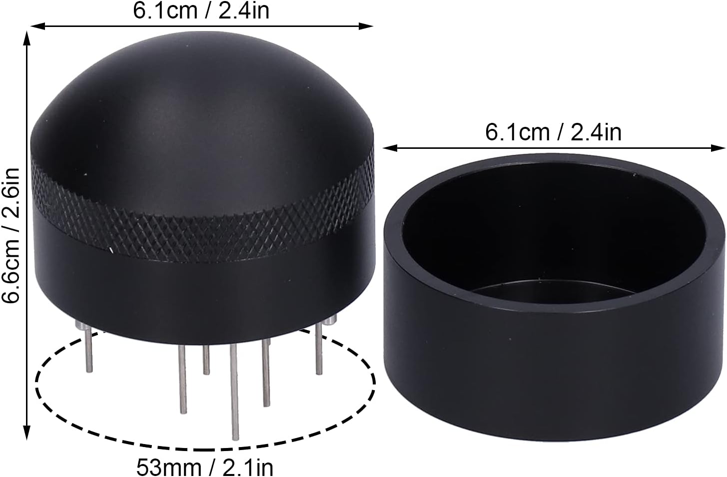 Zerodis 53mm Coffee Distributor,Espresso Distribution Tool Coffee Needle Tamper Coffee Accessory for Home Use