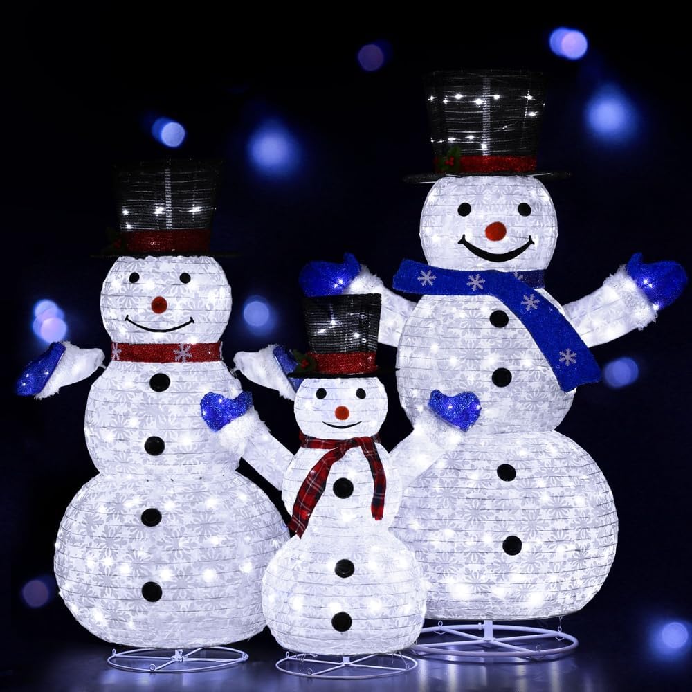Jingle Jollys Christmas Lights 330 LED Fairy Light 3pcs Snowman