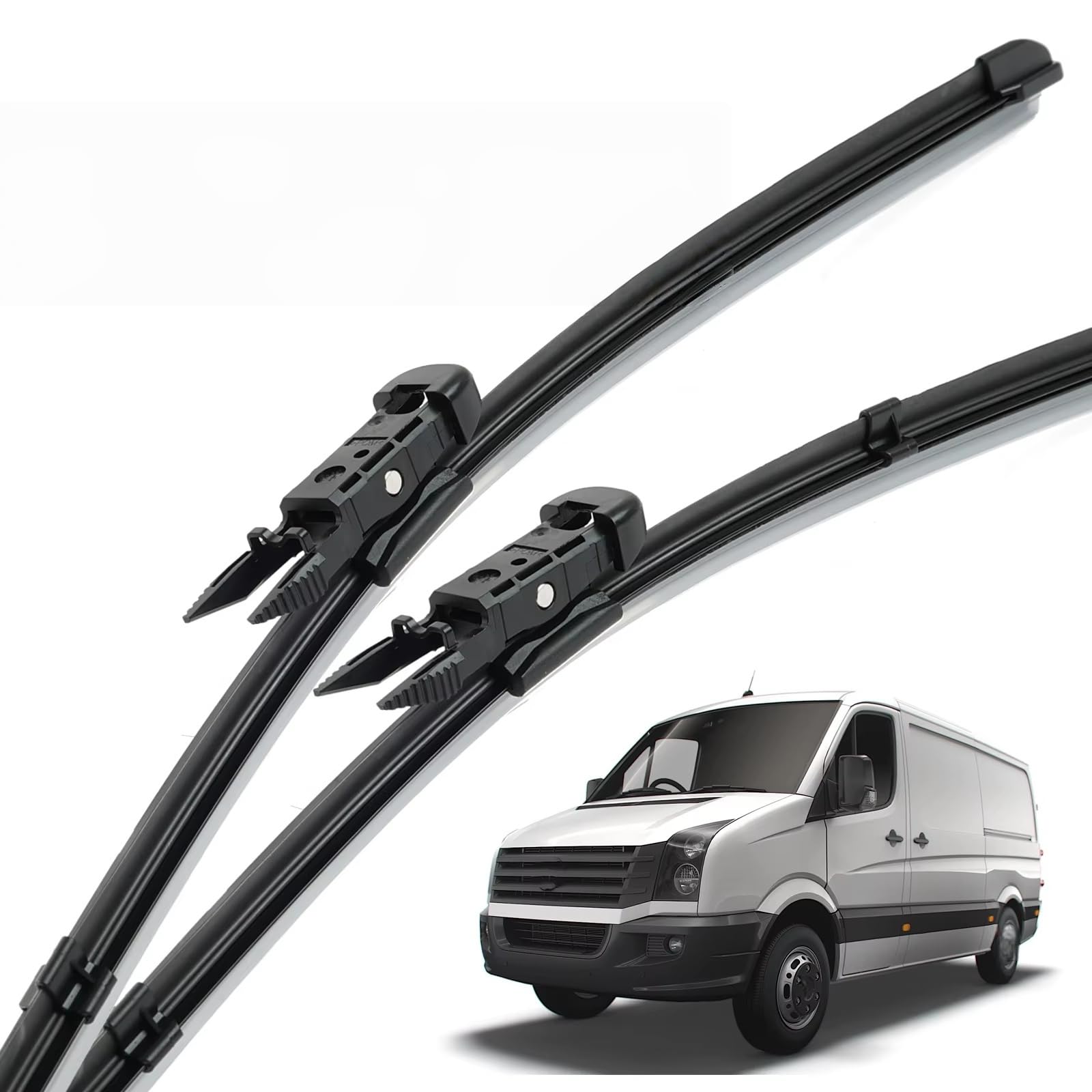 Balais d'essuie-glace avant VW Crafter 2006-2017 (26"+24") en caoutchouc résistant