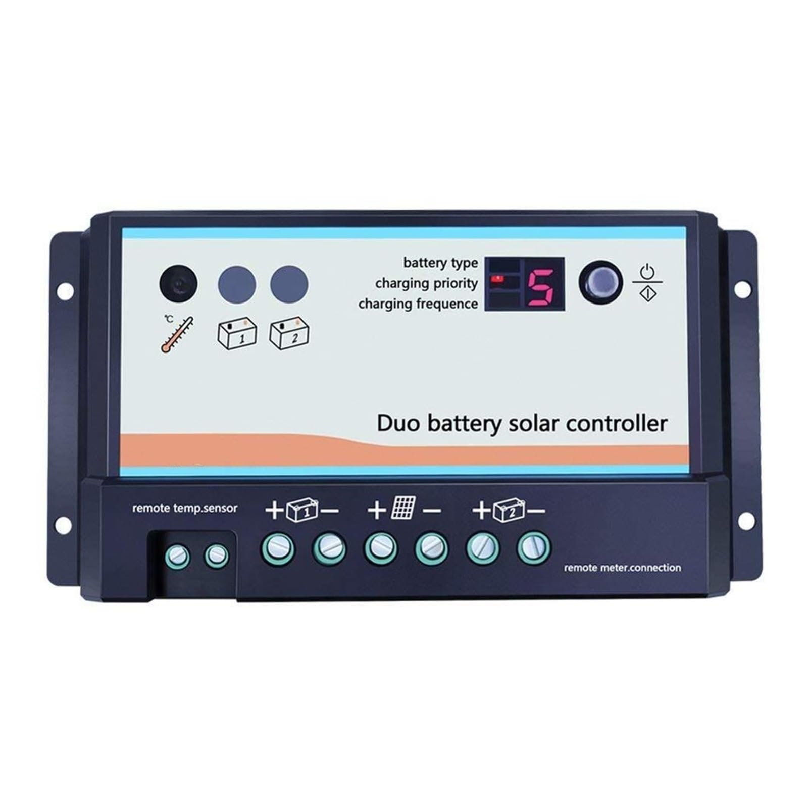 PWM 20A Podwójna Bateria Regulator Ładowania Słonecznego 12V 24V Automatyczne Regulatory Słoneczne Dwa Układy Pasujące Do Systemu RV DB-20A