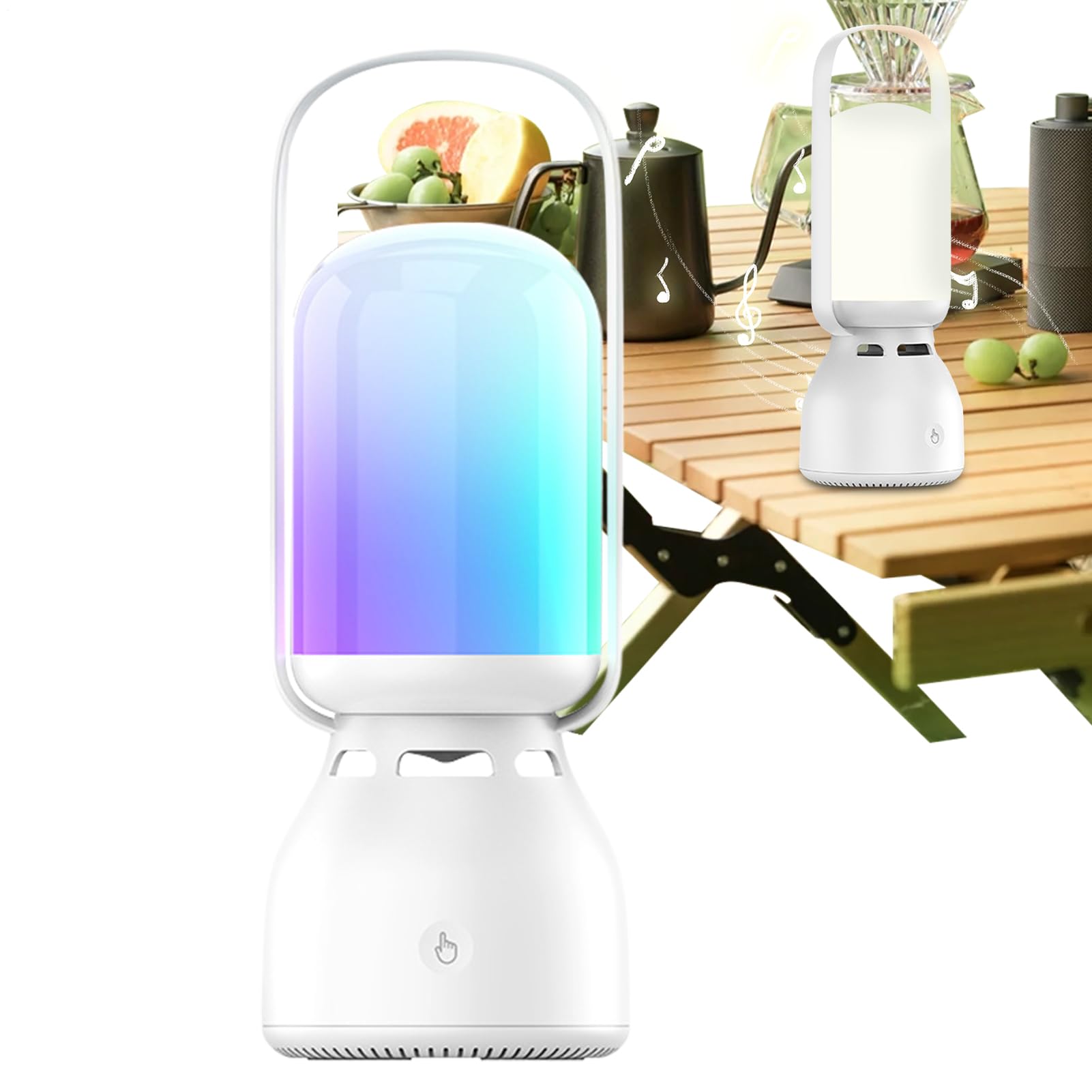 Lampa kempingowa z głośnikiem Przenośna wodoodporna lampka nastrojowa | Lampa namiotowa z głośnikiem bezprzewodowym Lampa nastrojowa z akumulatorem 1800 mAh na ogród i