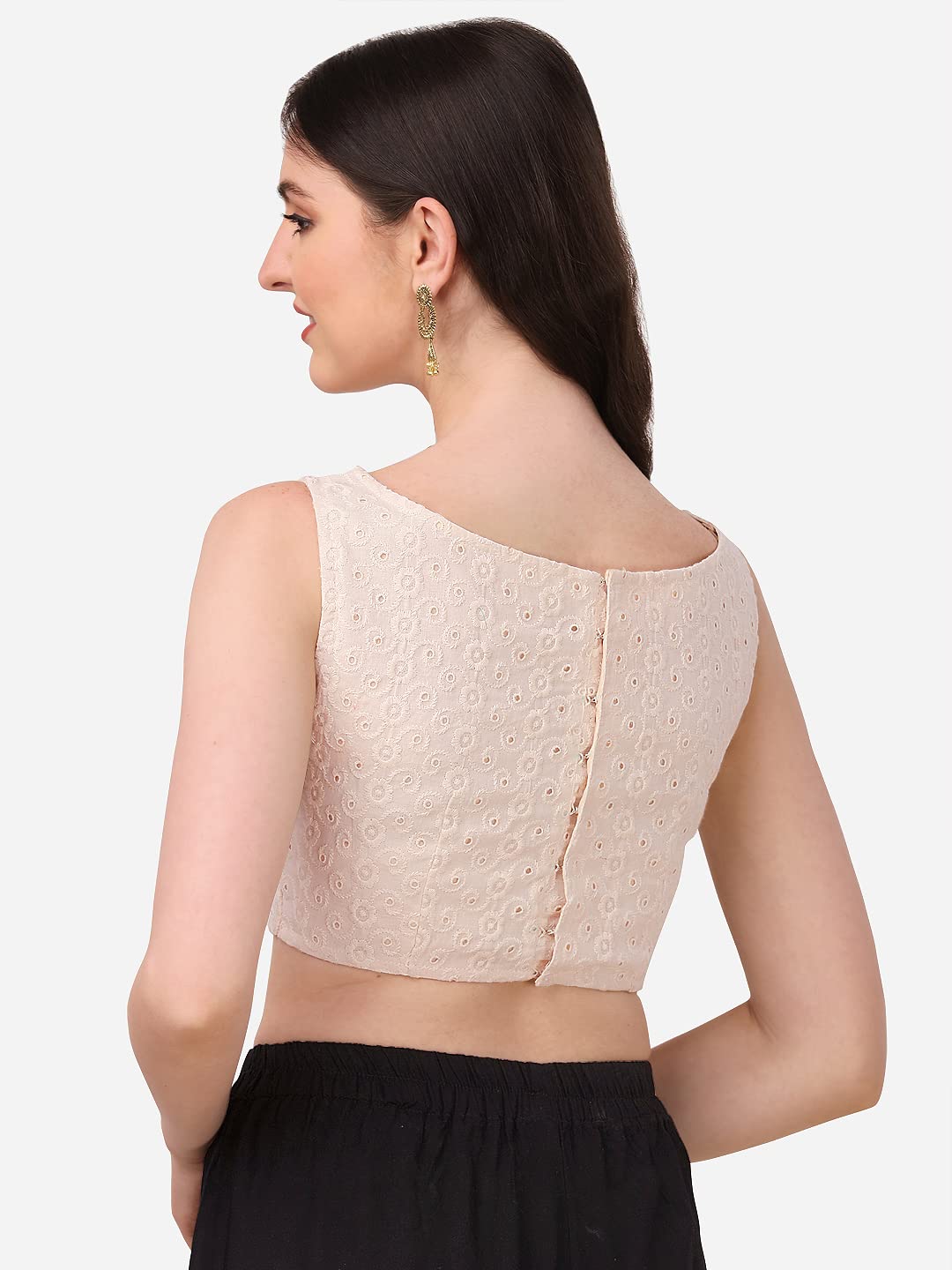 OOMPH! Camicetta da donna in cotone, con collo alto Hakoba