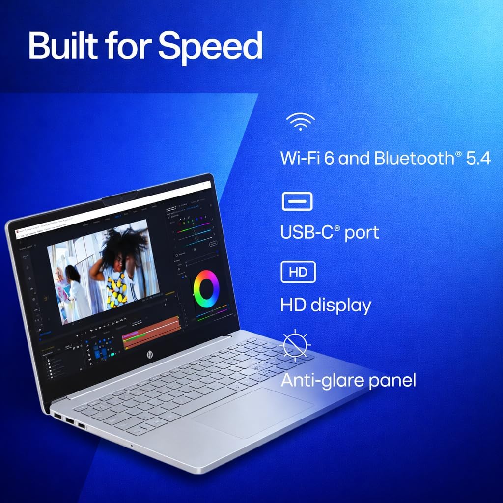 HP Business Laptop with Microsoft Office 365, 1TB OneDrive and 128GB SSD, 8GB RAM, 4-Core Intel Processor | No Mouse, Fast Response, Long Battery Life, Good Value Silver image 3 of 6 B0G4B33S9P