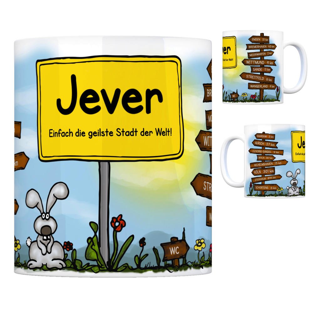 Wetter An Der Ruhr Kaffeebecher – Keramik-Tasse Mit Lokalpatriotismus-Spruch & Entfernungsangaben