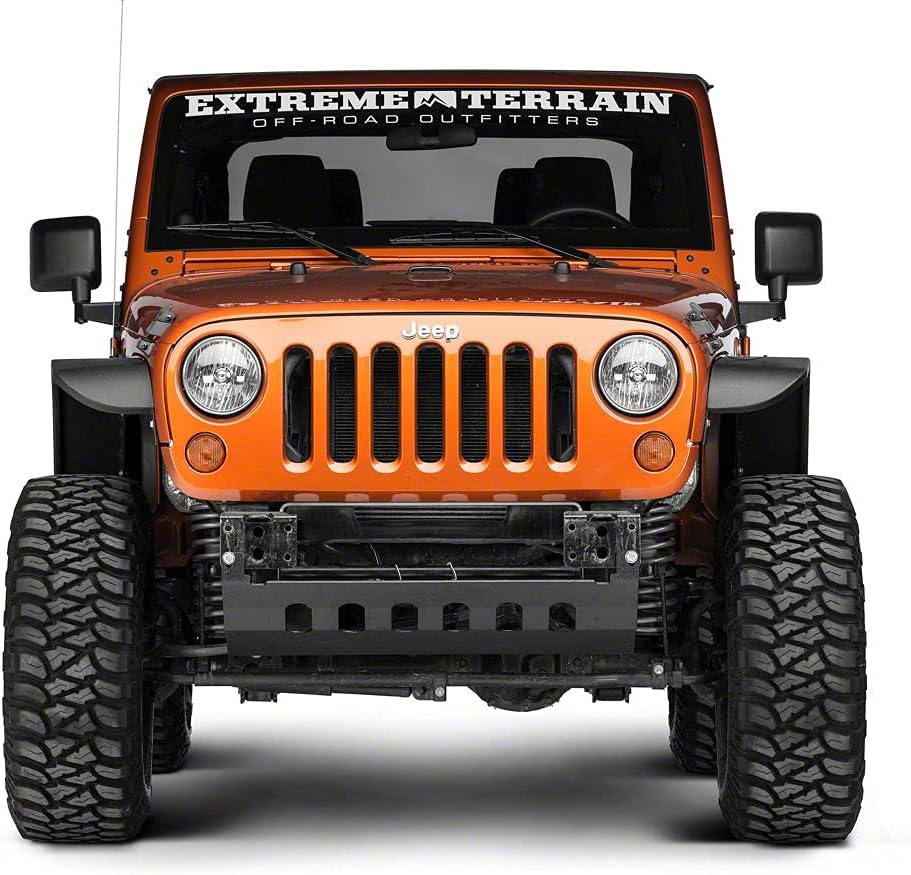 Barricade Off-Road Front Skid Plate in Textured Black Fits Jeep Wrangler JK 2010-2018
