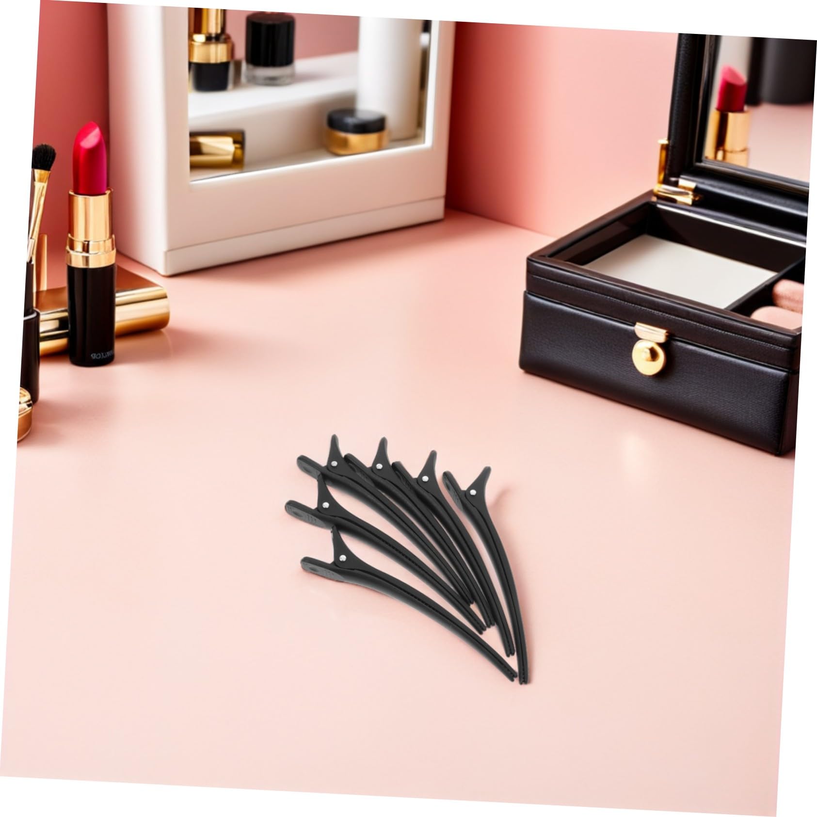 20 Pezzi Mollette Capelli Donna Becco d Anatra Nere Fermagli Parrucchiere senza Piega per Styling Colorazione e Piega Clip Sezione Capelli Professionali per Salone e Uso Domestico