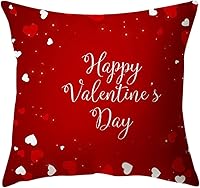 Vista 1 de Fundas de almohada para el día de San Valentín de 18 x 18 pulgadas, fundas de almohada para el día de San Valentín, funda de cojín con corazón