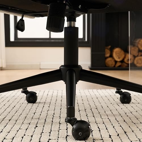 Miniatura 6 de Kidol & Shellder Silla de oficina en casa giratoria 002 silla de escritorio sin brazos, silla de oficina tapizada de piel sintética, sillas de