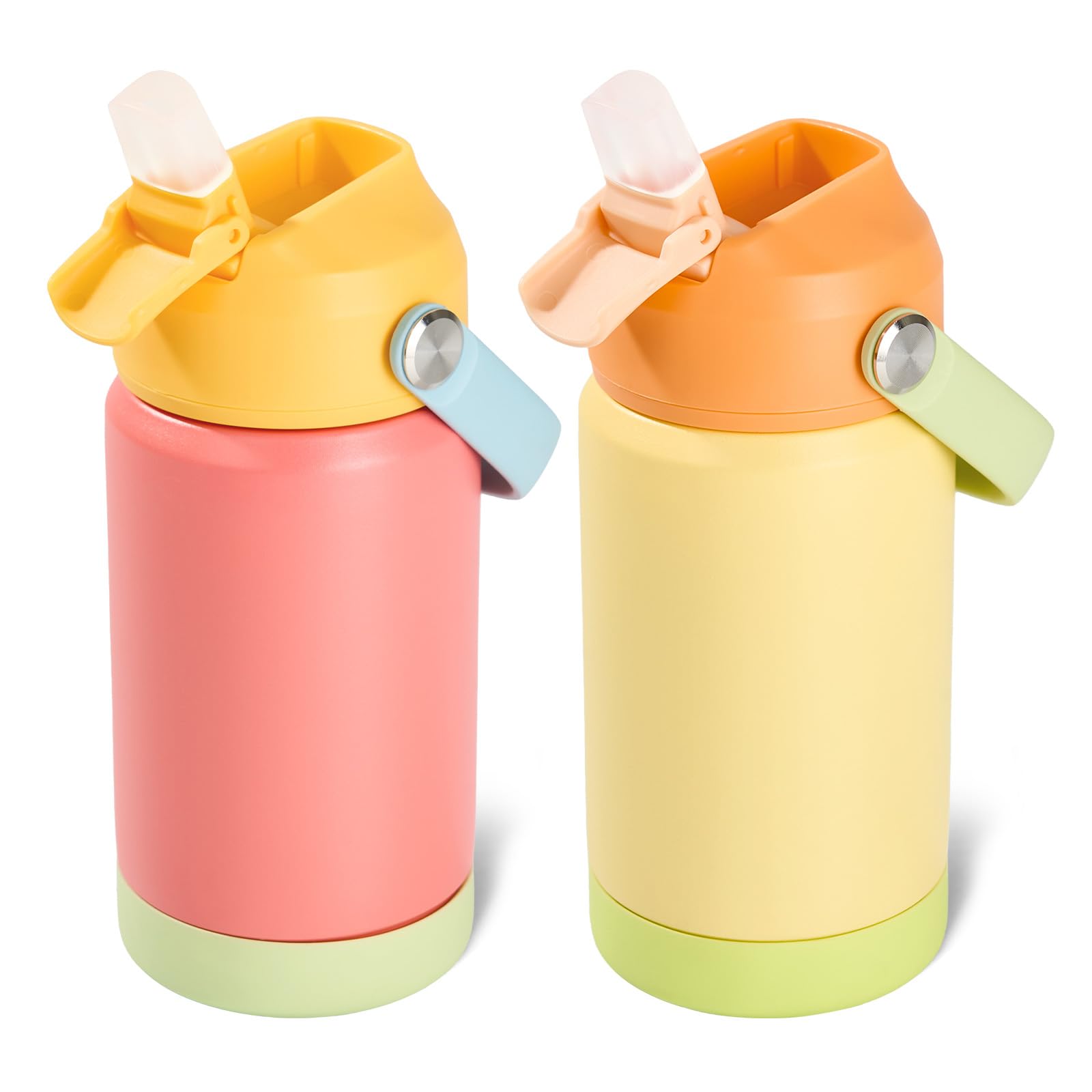 Fijinhom Kids Water Bottle, 360ml/12oz, Stainless Steel Insulated Water Bottle with Straw, Vacuum Leakproof, Kids Water Bottles for School Boys Girls,BPA Free,Sweet Couple 2 Piece Set โ image 1