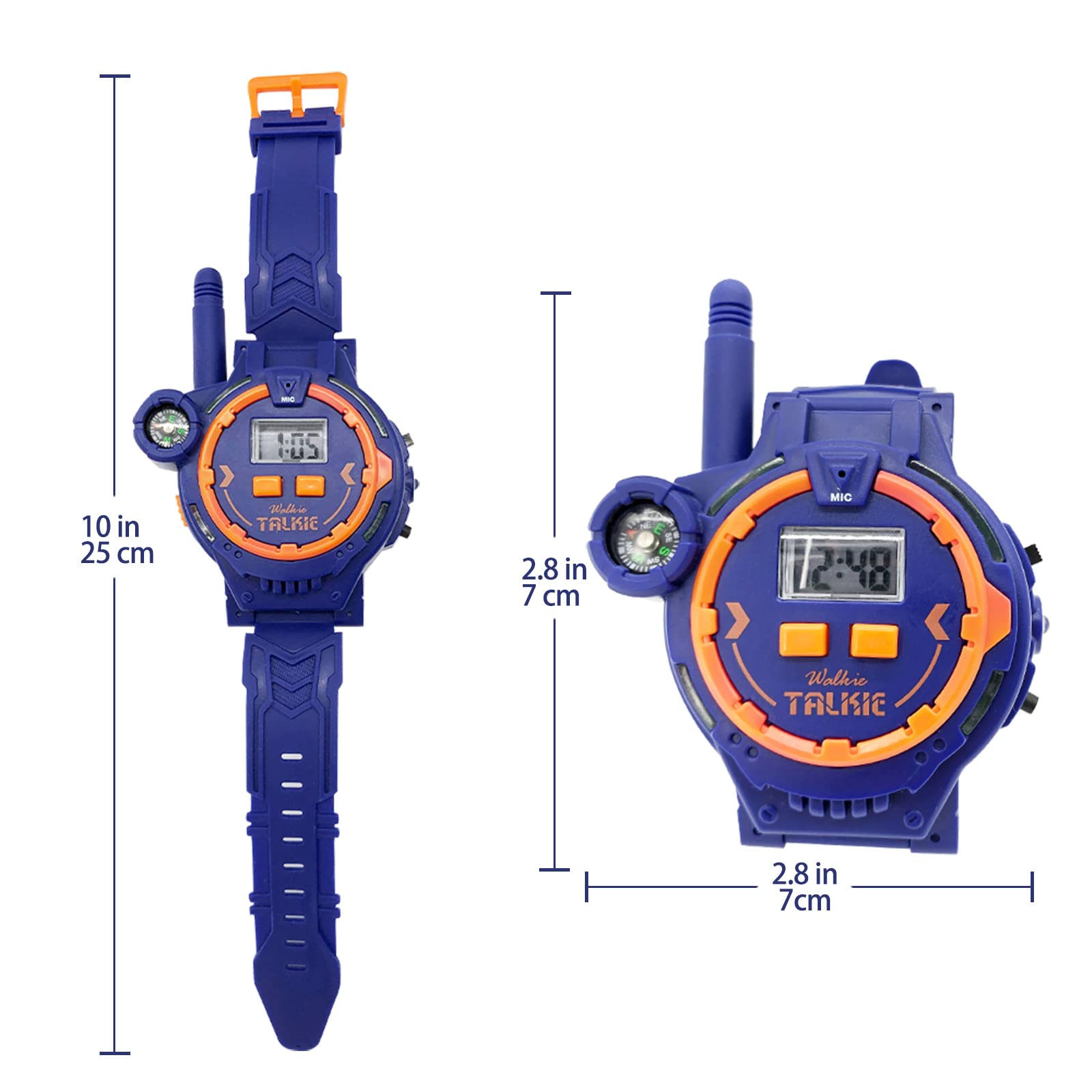 Walkie Talkie recargable para niños, radio bidireccional Walky Talky con linterna, juego para exteriores, interfono, juguete y regalos para niños y niñas de 4 a 12 años (azul) 2