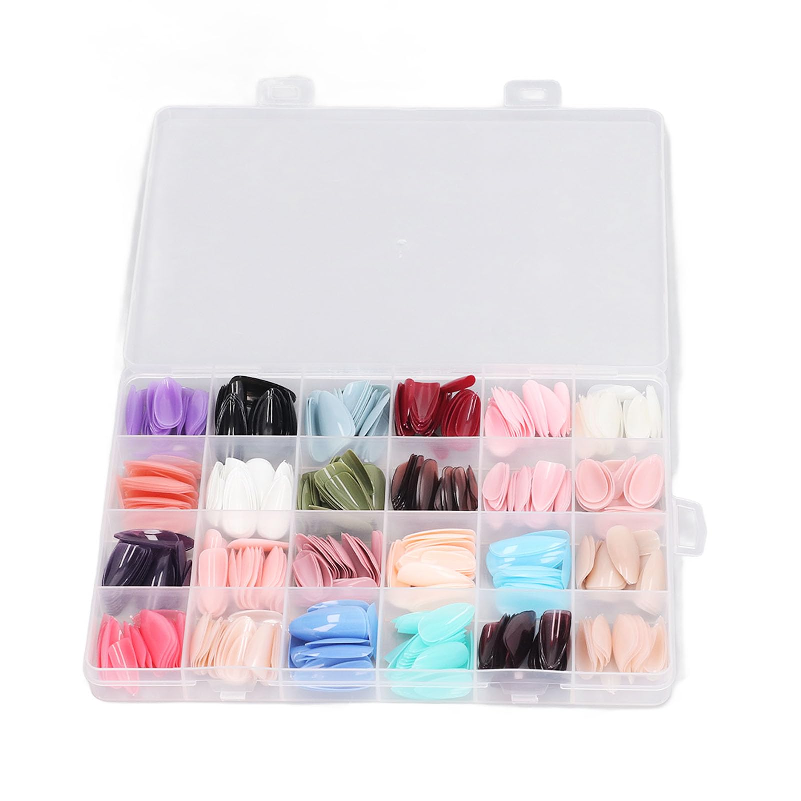 Press-On-Nägel Set – 576 Stück Mittellange Künstliche Nagelspitzen In Reinen Farben, Für DIY Nageldesign