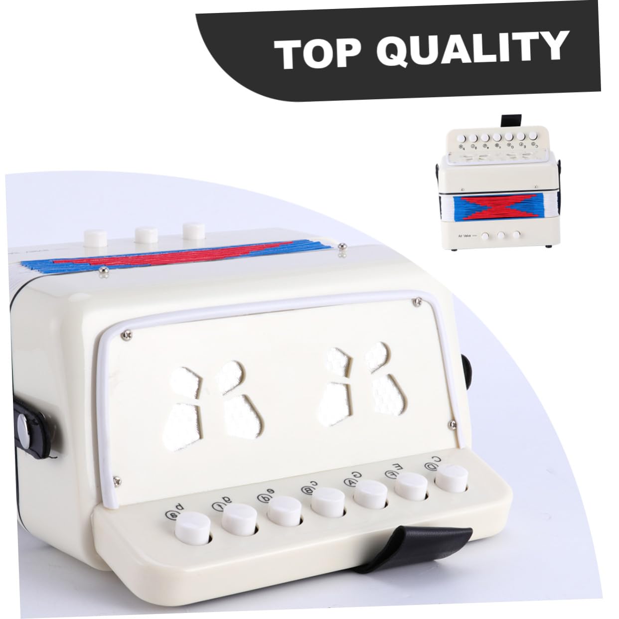 Fisarmonica per Mini Giocattolo Musicale Educativo in Plastica Abs e Metallo Strumento per Sviluppo Cognitivo e Coordinazione Occhio-mano Regalo per Ragazzi e Ragazze