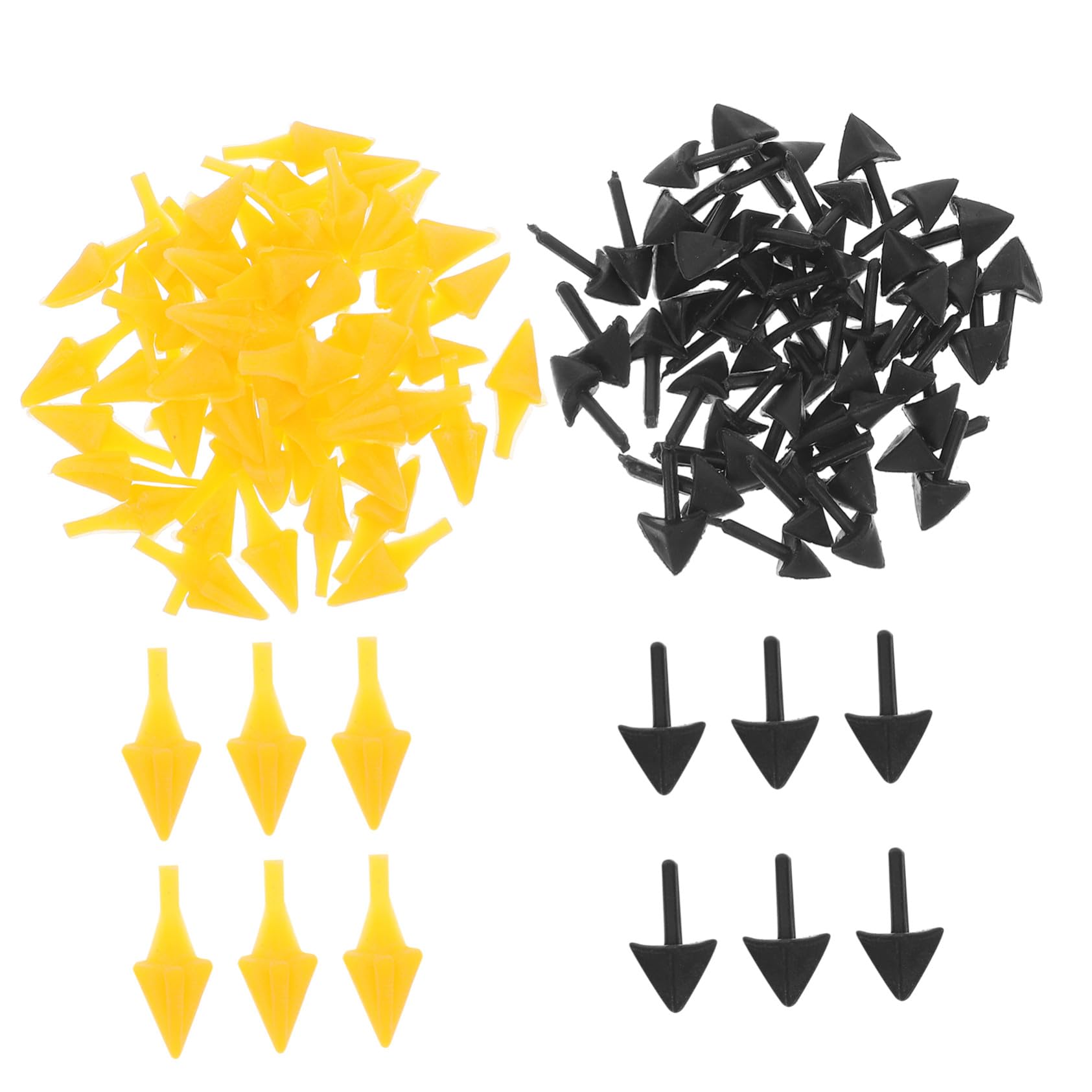 100 Pack Plastic Fake Bird Beak Accessories for DIY Craft Projects