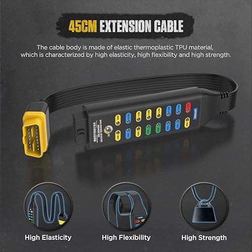 Miniatura 6 de OBD2 Breakout Box Automotriz OBDII Protocolo Monitor Coche 16-Pin CAN PowerGround Detector para 12V24V Gasolina y Diesel Carros Camiones