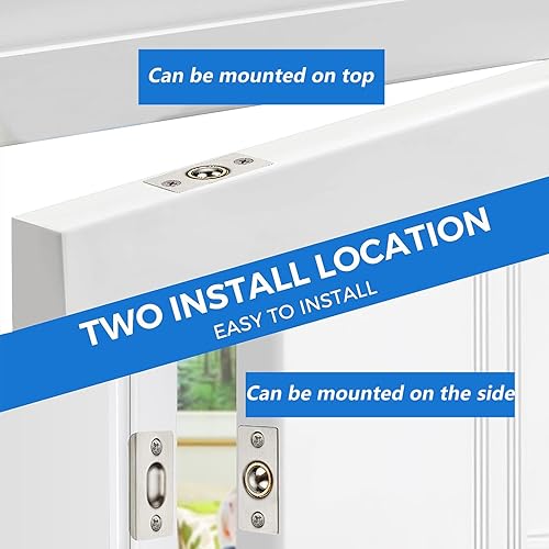 Miniatura 6 de Pestillos de bola de puerta para puertas interiores, pestillo de bola de puerta con placa de golpeo y tornillos, cerradura de bola invisible para